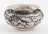 Chinese Export Silverplate Dragon Bowl