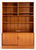 Danish Modern Style Walnut Bookcase Cabinet
