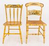 American Folk Art Style Painted Chairs, 20th c.