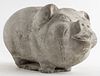 Modern Stone Pig Sculpture