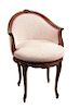 A Louis XV Style Walnut Framed Vanity Chair Height 24 inches.