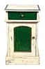 A Painted Side Cabinet Height 26 x width 15 x depth 16 1/2 inches.