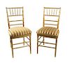 A Set of Twenty Gilt Painted Wood Side Chairs Height 36 inches.