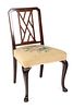 A George III Mahogany Side Chair Height 35 inches.