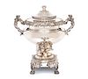 An English Silver-on-Copper Samovar Height 16 1/2 inches.