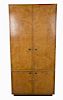 A John Widdicomb Burlwood Bar/Cabinet Height 75 3/4 x width 36 1/4 x depth 19 inches.
