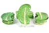 A Set of Fifteen Dodie Thayer Lettuce Ware Salad Plates Length 9 3/4 inches.