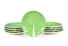 A Set of Nine Dodie Thayer Lettuce Ware Salad Plates Diameter 8 1/2 inches.