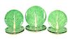 A Set of Ten Dodie Thayer Lettuce Ware Platters Diameter of largest 11 3/4 inches.