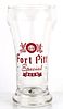 1956 Fort Pitt Beer 5¾ Inch Tall Bulge Top ACL Drinking Glass Jeannette, Pennsylvania
