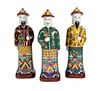 Three Chinese Porcelain Figures Height 13 1/2 inches.
