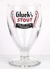 1948 Gluek's Stout Malt Liquor 5¼ Inch Tall Stemmed ACL Drinking Glass Minneapolis, Minnesota