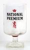 1952 National Premium Beer "FitzGerald" 5½ Inch Tall Stemmed ACL Drinking Glass Baltimore, Maryland