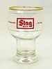 1955 Stag Beer 5½ Inch Tall Stemmed ACL Drinking Glass Belleville, Illinois