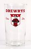 1952 Drewrys Extra Dry Beer 4¼ Inch Tall Straight Sided ACL Drinking Glass South Bend, Indiana