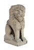 A Carved Sandstone Model of a Lion Height 16 inches.