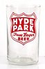 1939 Hyde Park True Lager Beer 4 Inch Tall Straight Sided ACL Drinking Glass Saint Louis, Missouri