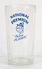 1947 National Premium Beer 4¾ Inch Tall Straight Sided ACL Drinking Glass Baltimore, Maryland