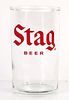 1947 Stag Beer 4 Inch Tall Straight Sided ACL Drinking Glass Belleville, Illinois