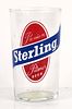 1963 Sterling Premium Pilsner Beer 4¼ Inch Tall Straight Sided ACL Drinking Glass Evansville, Indiana