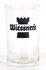 1950 Wiessner's Beer 4 Inch Tall Straight Sided ACL Drinking Glass Baltimore, Maryland