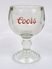 1957 Coors Beer 7½ Inch Tall Thumbprint ACL Glass Goblet Golden, Colorado