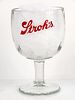 1968 Stroh's Beer 6 Inch Tall Thumbprint ACL Glass Goblet Detroit, Michigan