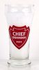 1962 Chief Oshkosh Beer 5½ Inch Tall ACL Drinking Glass Wisconsin