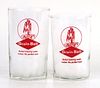Lot of Two 1965 Grain Belt Beer Straight Sided ACL Drinking Glasses 3½ & 4" Minneapolis, Minnesota