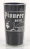 1938 Pioneer Beer 4¾ Inch Tall Straight Sided ACL Drinking Glass Theresa, Wisconsin