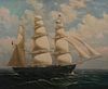 D. Tayler, (American, 20th century), Three Masted Clipper Ship