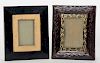 Sand Frames. English or German, ca. 1940. Two vintage sand frames in which a chosen card, photograph
