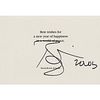 David Bowie Signed New Year&#39;s Card