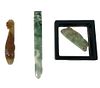 Lot Of 3 Vintage Antique Chinese Carved Jade Items