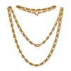 14k Yellow Gold Fancy Link Necklace and Bracelet
