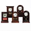 Five Atkins Clock Co. Shelf Clocks