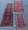 2 Antique Sarouk Runners and a 3rd Small