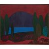 William Schock (1913-1976) Jordan Pond, Maine, Oil on canvas,