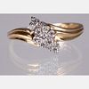 A 14kt. Yellow and White Gold, Diamond Ring,