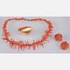 A Suite of Coral Jewelry,
