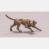 A Continental Bronze Figure of a Hunting Dog, 19th Century.