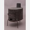 A Diminutive Early Wrought Metal Wood Stove, 19th/20th Century.