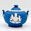 Wedgwood Royal Blue Jasperware Sugar Bowl, Elizabeth II