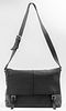 Vintage Prada Saffiano Black Leather Messenger Bag