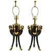 Modern Equestrian Table Lamps with Horse Heads, Pr
