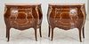 Louis XV Style Parquetry Commodes, Pair