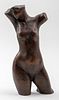 Modern Female Torso Bronze Resin Sculpture