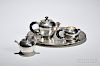 Four-piece Wallace Sterling Silver Tea Service