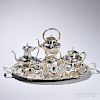 Seven-piece Mexican Sterling Silver Tea and Coffee Service