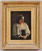 Continental School, 19th Century      Portrait of a Woman in a White Peasant Blouse
